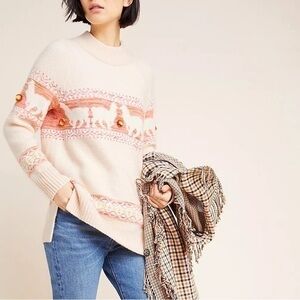 Anthropologie Aimee Pommed Alpaca Sweater
